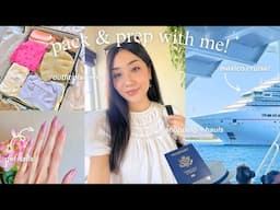 TRAVEL PREP VLOG!🌴 pack with me for a cruise, target, nails, travel essentials!