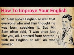 How To Improve Your English | Learn English Through Story  I Graded Reader Level 1 | English Story