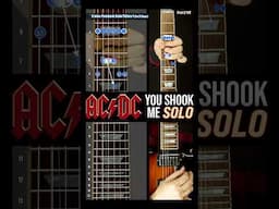 AC/DC You Shook Me All Night Long SOLO! Angus Young #shorts #guitarlesson #acdc #guitar