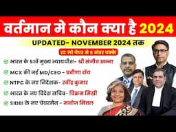 वर्तमान में कौन क्या है 2024? | Appointments current affairs 2024 | नई नियुक्तियां 2024 |