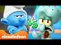 Squiddi vs. Puffo Brontolone: Chi è Più Burbero? 🤨 | Nickelodeon Italia