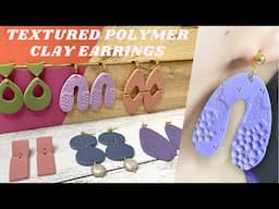 Textured Polymer Clay Earrings | DIY Earrings using Household Items | Polymer Clay | Trendy Earrings