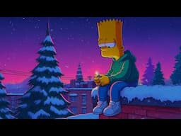 Snowy Smoke Night 🚬 Lofi Hip Hop [ Calming Mellow Winter Vibes ]