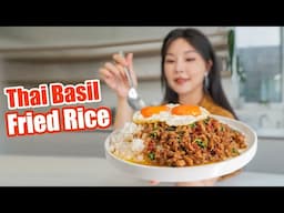 The secret recipe for the Thai night market's Thai Basil fried rice|排队三小时的泰国夜市打抛饭，秘方被我破解了！