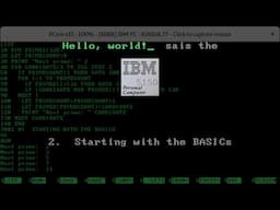 Hello, world! sais the IBM Personal Computer 5150 - Part 2: Starting with the BASICs