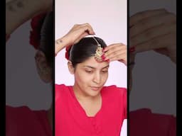 The Easiest Hairstyle For Indian Outfits That Needs 0 Hair Skills 😬 | #shreyajain #hairstyle