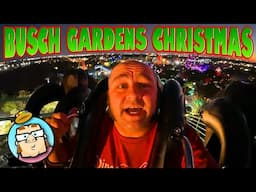 Busch Gardens Tampa - Christmas Town 2024 - Roller Coasters at Night!