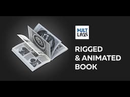 Book rigged by Geometry Nodes