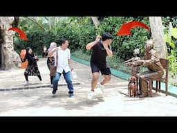 #statue_ prank in Indonesia. Funny reactions for laughs