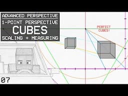 Drawing PERFECT Cubes in 1 Point Perspective (Measuring Lines / Scale) - Advanced Perspective 7