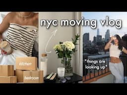 NYC Moving Vlog || amazon prime haul, organizing my closet, getting settled