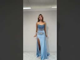 This blue corset prom dress is stunning and perfect💓😍