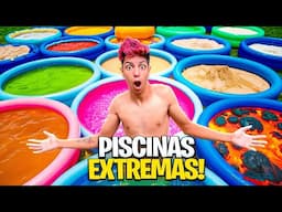 TESTEI AS PISCINAS MAIS EXTREMAS DO MUNDO *Sobrevivi ?