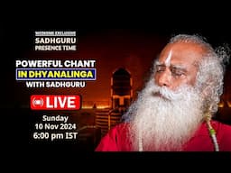 🔴LIVE | POWERFUL CHANT In DHYANALINGA with SADHGURU | 10 Nov 2024 | Presence Time | Sunday Suspense