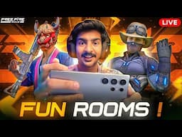 FUN ROOMS👑WITH ALL😍 || HAPPY DIWALI TO ALL🔥 || FREE FIRE LIVE IN TELUGU