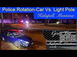 Police Rotation-Car Vs. Light Pole