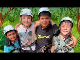 Adventure Park for Kids 🎟️ Tree Surfing Rope Course 🪢 Sports for Kids | Fun Educational Videos