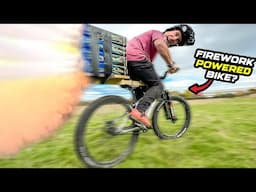 CAN HUGE FIREWORKS PROPEL A MOUNTAIN BIKER? - CRAZIEST MTB MODIFICATION!