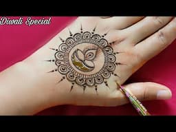 New diwali special back hand mehndi design | Diwali 🪔 mehndi design | simple mehndi | mehndi .