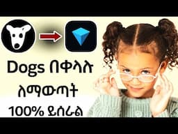 በ tonkeeper Dogs withdraw አረኩት | dogs airdrop in Amharic today | dogs airdrop in Ethiopia 2024