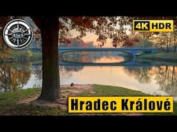 Beautiful Walking Tour of Hradec Králové at sunset 🇨🇿 Czech Republic 4K HDR ASMR