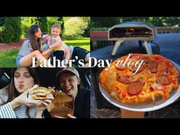 Making vegan pizza in our pizza oven | first Father's Day vlog!