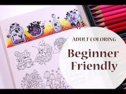 ADULT COLORING TUTORIAL / Beginner Friendly - Johanna Basford, Small Victories - Halloween Theme