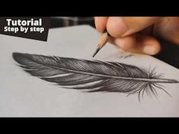 How To Draw a Realistic Feather Easy and Step by Step