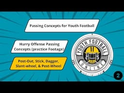 Passing Concepts Series Part 2: Hurry Up Offense Passing Plays (practice session)