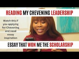 Reading My Chevening Leadership Essay That Got Me The Scholarship | Chevening Essay Samples + How To