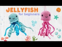 Crochet Jellyfish  | Easy Amigurumi crochet pattern for Beginners | Cute Crochet keychain/ bag charm