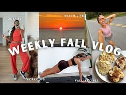 week vlog: staple meals, workouts, cleaning motivation + fall outfits !!!