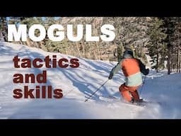 Mogul skiing: tactics, pole plants, edging, rotary, teaching focus points