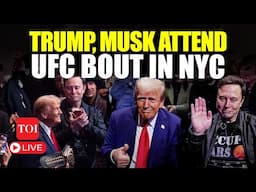 Trump Flaunts Election Victory At UFC 309 Event; Jon Jones Passes Champions Belt To Him I LIVE