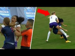 Most PHYSICAL D1 Women's Soccer Game Ever! 😱