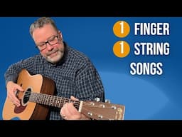 Play 5 songs using just 1 finger and 1 string! Super EASY Guitar Lesson