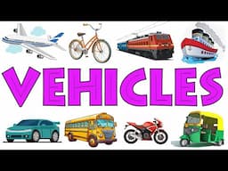 Vehicle Names | Types of Vehicles in English |Vehicles Vocabulary Words| Mode of Transport