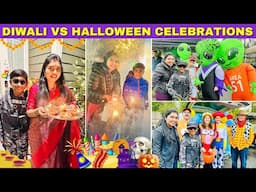 🪔 2024 ஒரே நாளில் Diwali & Halloween Celebration | Temple Visit | @AliExpressGlobal | USA Tamil VLOG