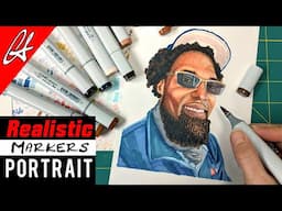 Drawing Realistic Portrait with Copic Markers