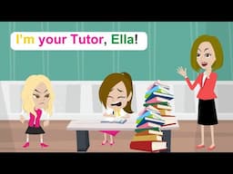 Tina becomes Ella's tutor - English Funny Animated Story - Ella English