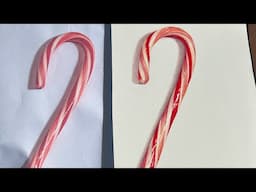 Hyper Realistic Candy Cane Drawing Tutorial Colored Pencil