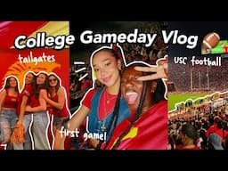 COLLEGE GAMEDAY VLOG! 🏈 (USC football, tailgates, frat parties, grwm + first game!)