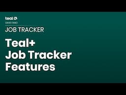 Teal+ Job Tracker Features - Job Tracker