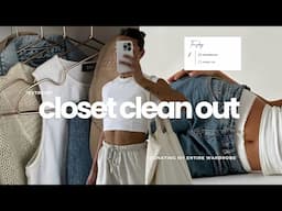 *extreme* closet clean out: deep cleaning, decluttering & donating my entire wardrobe (motivating!)