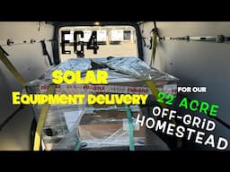 🔌Off-Grid Power Begins🌞Picking Up Our EG4 & SILFAB Solar Equipment #tinyhouse #solarenergy #eg4