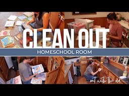 HOMESCHOOL ROOM CLEAN OUT | Back to School | Homeschool Organization | Clean with Me