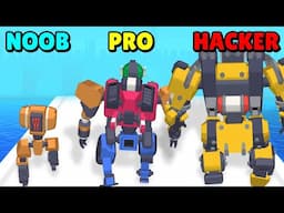 NOOB vs PRO vs HACKER in Mecha Evolution!