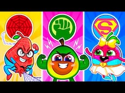 My Superhero Friend 😊 Color Challenge for Kids by Pit & Penny 🥑🍒🫐