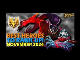 BEST HEROES IN MOBILE LEGENDS SEASON 34 NOVEMBER 2024 || META HEROES FOR RANKING UP