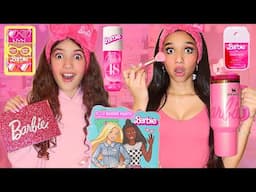 ONLY using PINK BARBIE PREPPY MAKEUP & SKINCARE!💗🎀✨